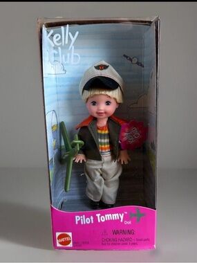 Mattel Kelly Club Pilot Tommy Doll - Green, Beige & Orange Accents